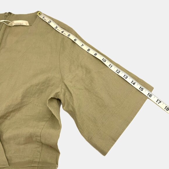 EVERLANE Linen Wrap Cross Front Jumpsuit - Picture 11 of 15